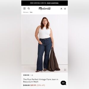 Madewell women’s  Dark Blue Blue Flare Jeans